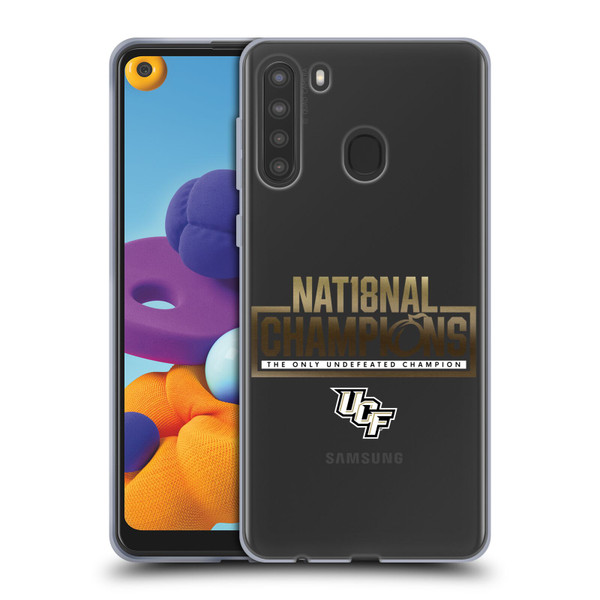 University Of Central Florida UCF 2 National Champions 3 Soft Gel Case for Samsung Galaxy A21 (2020)