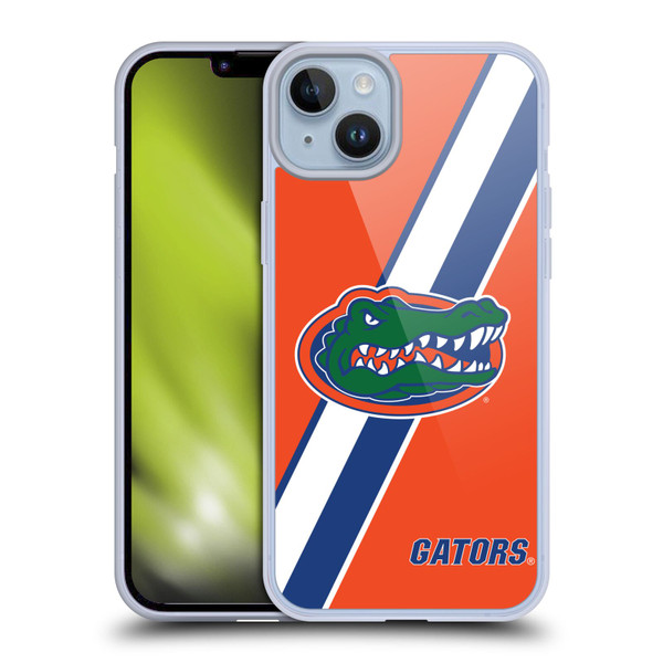 University Of Florida UF University Of Florida Stripes Soft Gel Case for Apple iPhone 14 Plus