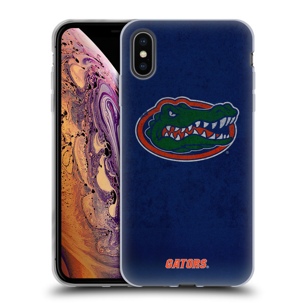 University Of Florida UF University Of Florida Distressed Look Soft Gel Case for Apple iPhone XS Max