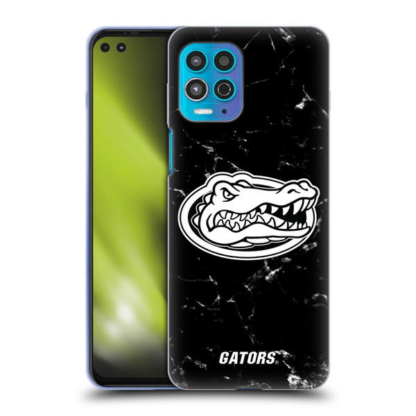 University Of Florida UF University Of Florida Black And White Marble Soft Gel Case for Motorola Moto G100