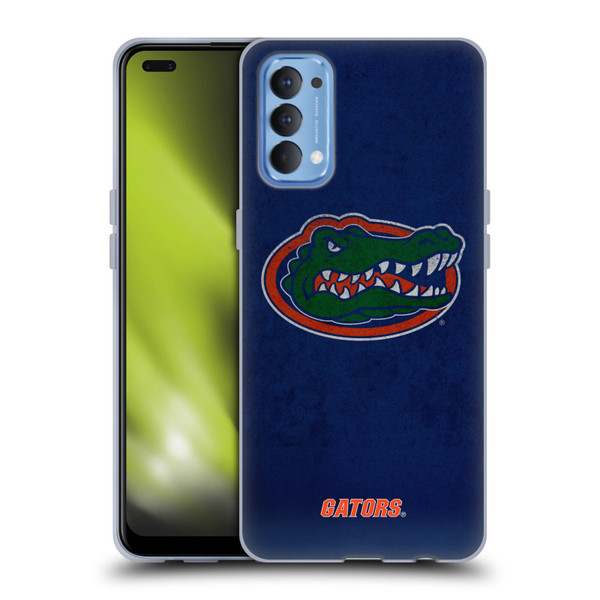 University Of Florida UF University Of Florida Distressed Look Soft Gel Case for OPPO Reno 4 5G