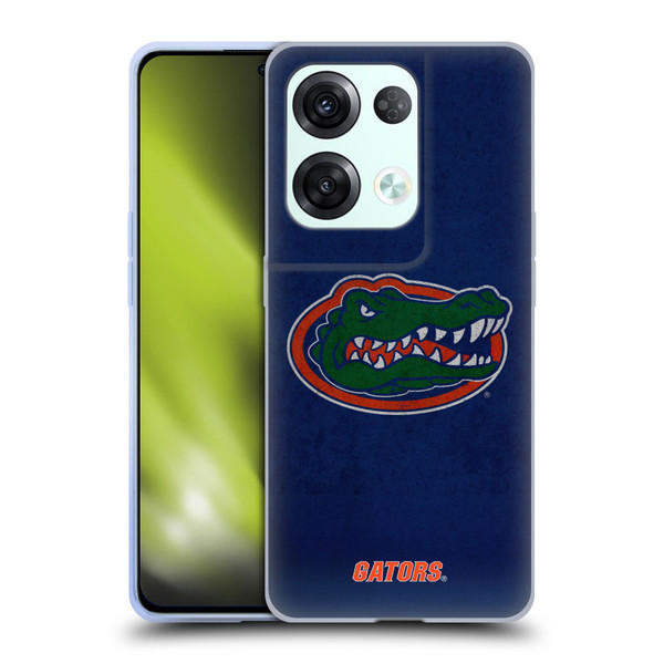 University Of Florida UF University Of Florida Distressed Look Soft Gel Case for OPPO Reno8 Pro