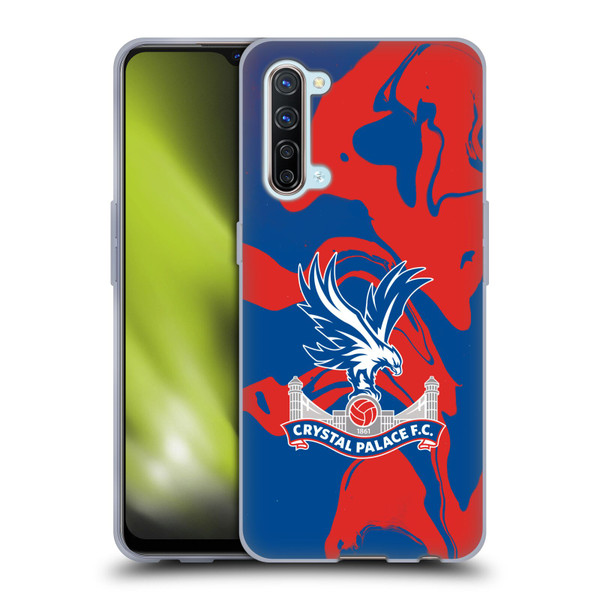 Crystal Palace FC Crest Red And Blue Marble Soft Gel Case for OPPO Find X2 Lite 5G