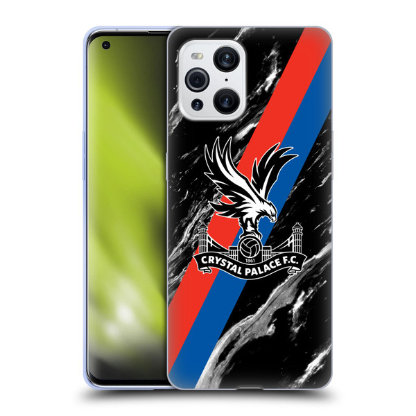 Crystal Palace FC Crest Black Marble Soft Gel Case for OPPO Find X3 / Pro