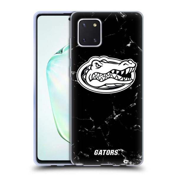 University Of Florida UF University Of Florida Black And White Marble Soft Gel Case for Samsung Galaxy Note10 Lite