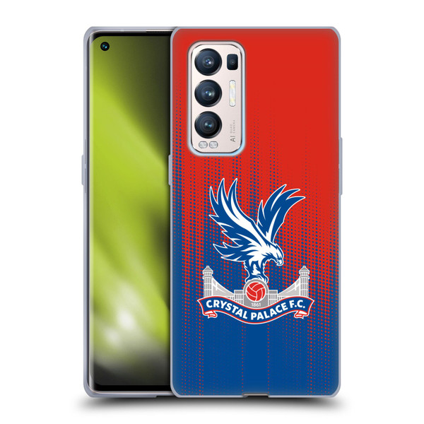 Crystal Palace FC Crest Halftone Soft Gel Case for OPPO Find X3 Neo / Reno5 Pro+ 5G