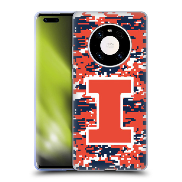 University Of Illinois U Of I University Of Illinois Digital Camouflage Soft Gel Case for Huawei Mate 40 Pro 5G