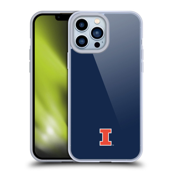 University Of Illinois U Of I University Of Illinois Fighting Illini Soft Gel Case for Apple iPhone 13 Pro Max