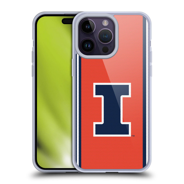 University Of Illinois U Of I University Of Illinois Football Jersey Soft Gel Case for Apple iPhone 14 Pro Max