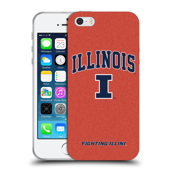 University Of Illinois U Of I University Of Illinois Campus Logotype Soft Gel Case for Apple iPhone 5 / 5s / iPhone SE 2016