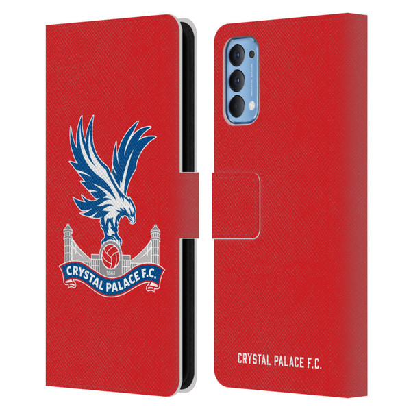 Crystal Palace FC Crest Eagle Leather Book Wallet Case Cover For OPPO Reno 4 5G