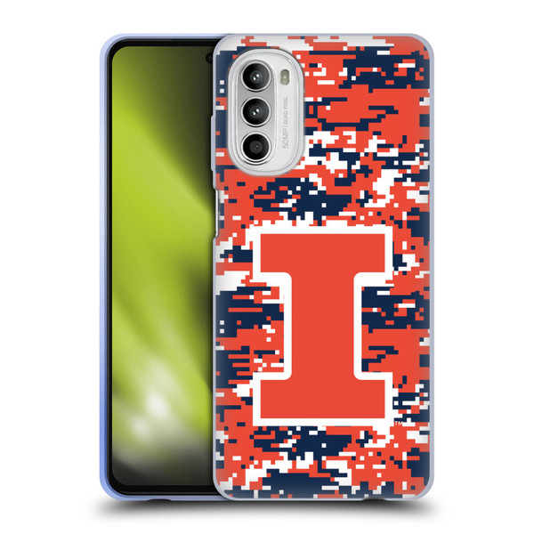 University Of Illinois U Of I University Of Illinois Digital Camouflage Soft Gel Case for Motorola Moto G52