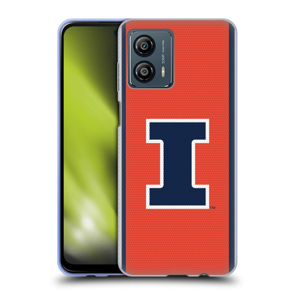 University Of Illinois U Of I University Of Illinois Football Jersey Soft Gel Case for Motorola Moto G53 5G