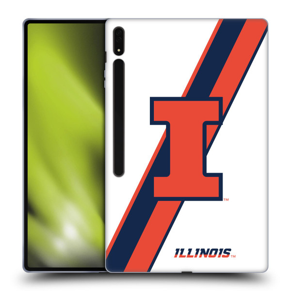 University Of Illinois U Of I University Of Illinois Stripes Soft Gel Case for Samsung Galaxy Tab S8 Ultra