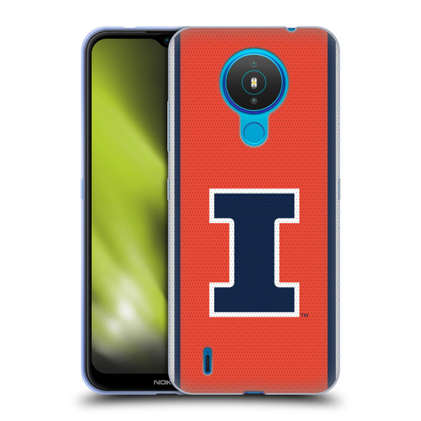 University Of Illinois U Of I University Of Illinois Football Jersey Soft Gel Case for Nokia 1.4