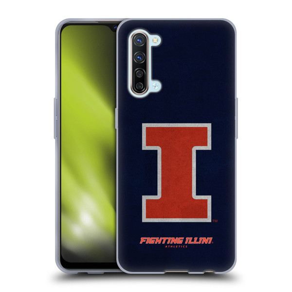 University Of Illinois U Of I University Of Illinois Distressed Look Soft Gel Case for OPPO Find X2 Lite 5G