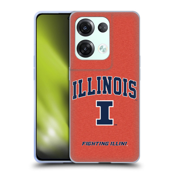 University Of Illinois U Of I University Of Illinois Campus Logotype Soft Gel Case for OPPO Reno8 Pro