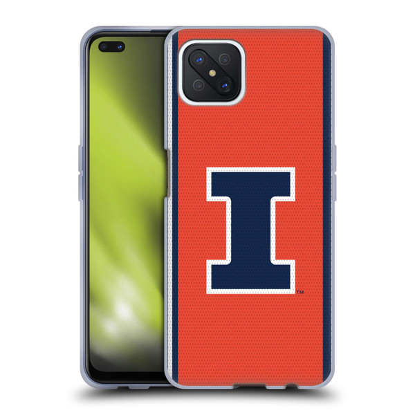 University Of Illinois U Of I University Of Illinois Football Jersey Soft Gel Case for OPPO Reno4 Z 5G