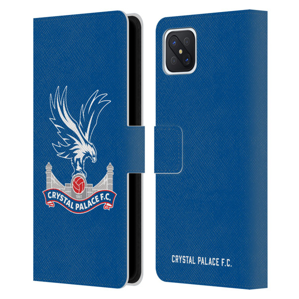 Crystal Palace FC Crest Plain Leather Book Wallet Case Cover For OPPO Reno4 Z 5G