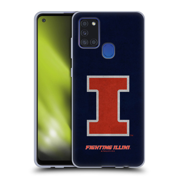 University Of Illinois U Of I University Of Illinois Distressed Look Soft Gel Case for Samsung Galaxy A21s (2020)