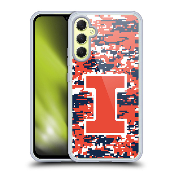 University Of Illinois U Of I University Of Illinois Digital Camouflage Soft Gel Case for Samsung Galaxy A34 5G