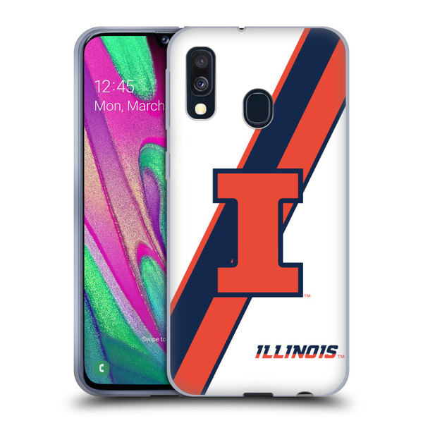 University Of Illinois U Of I University Of Illinois Stripes Soft Gel Case for Samsung Galaxy A40 (2019)