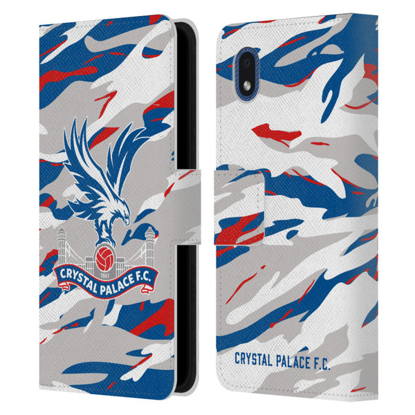 Crystal Palace FC Crest Camouflage Leather Book Wallet Case Cover For Samsung Galaxy A01 Core (2020)