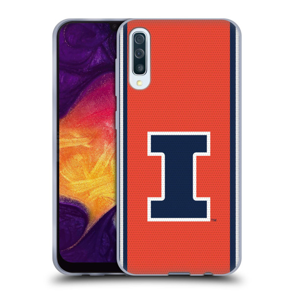 University Of Illinois U Of I University Of Illinois Football Jersey Soft Gel Case for Samsung Galaxy A50/A30s (2019)