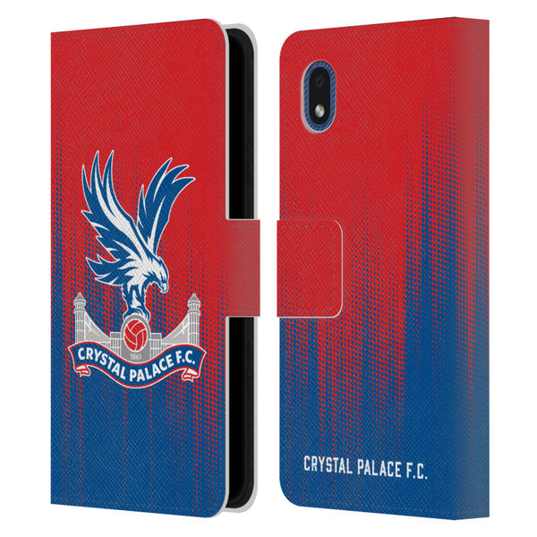 Crystal Palace FC Crest Halftone Leather Book Wallet Case Cover For Samsung Galaxy A01 Core (2020)