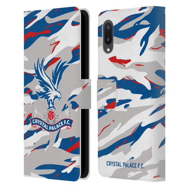 Crystal Palace FC Crest Camouflage Leather Book Wallet Case Cover For Samsung Galaxy A02/M02 (2021)