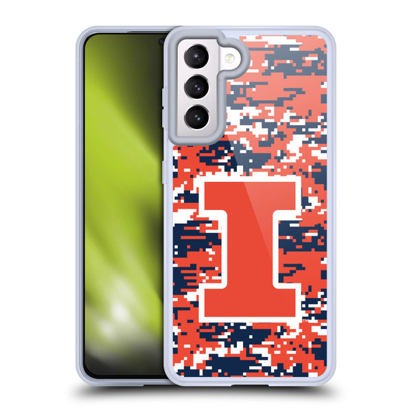 University Of Illinois U Of I University Of Illinois Digital Camouflage Soft Gel Case for Samsung Galaxy S21 5G