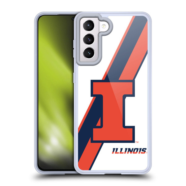 University Of Illinois U Of I University Of Illinois Stripes Soft Gel Case for Samsung Galaxy S21 5G