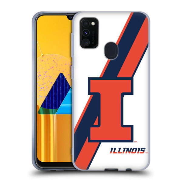 University Of Illinois U Of I University Of Illinois Stripes Soft Gel Case for Samsung Galaxy M30s (2019)/M21 (2020)