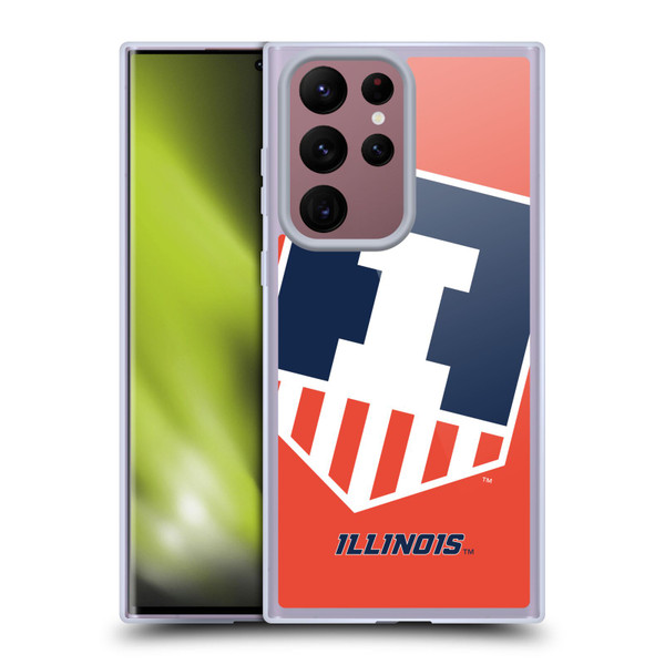 University Of Illinois U Of I University Of Illinois Oversized Icon Soft Gel Case for Samsung Galaxy S22 Ultra 5G