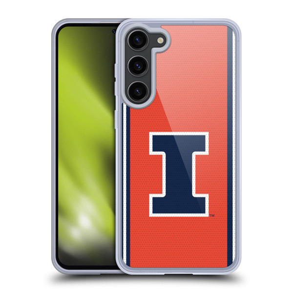 University Of Illinois U Of I University Of Illinois Football Jersey Soft Gel Case for Samsung Galaxy S23+ 5G