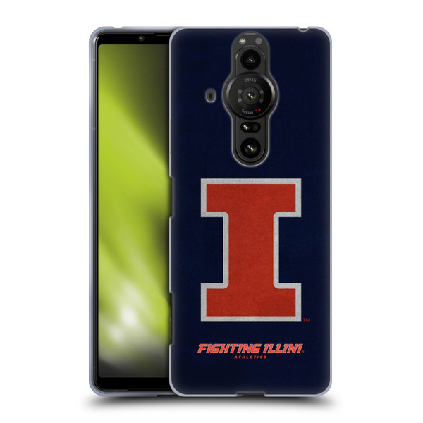 University Of Illinois U Of I University Of Illinois Distressed Look Soft Gel Case for Sony Xperia Pro-I