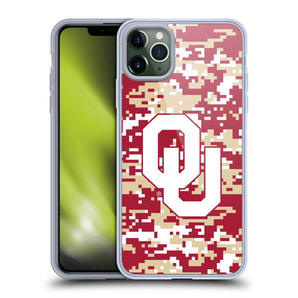 University of Oklahoma OU The University of Oklahoma Digital Camouflage Soft Gel Case for Apple iPhone 11 Pro Max