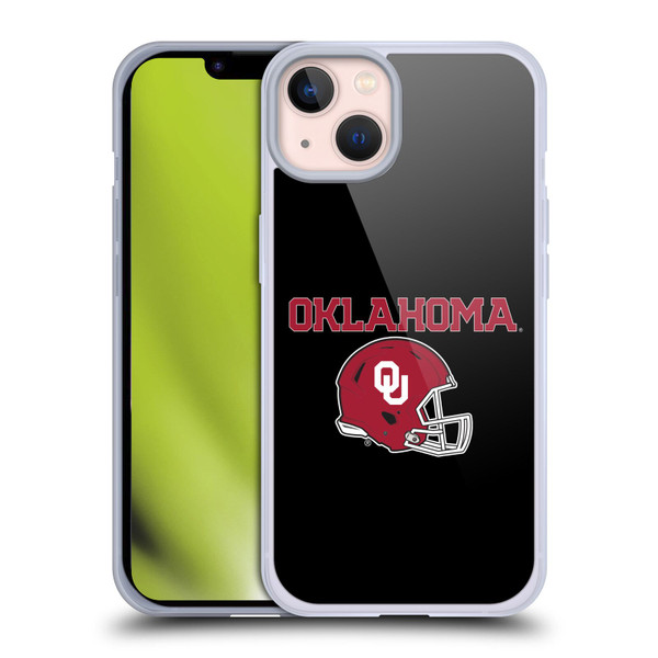 University of Oklahoma OU The University of Oklahoma Helmet Logotype Soft Gel Case for Apple iPhone 13
