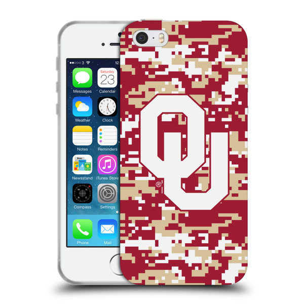 University of Oklahoma OU The University of Oklahoma Digital Camouflage Soft Gel Case for Apple iPhone 5 / 5s / iPhone SE 2016