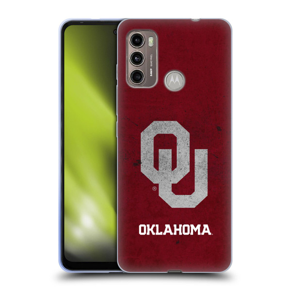 University of Oklahoma OU The University of Oklahoma Distressed Look Soft Gel Case for Motorola Moto G60 / Moto G40 Fusion