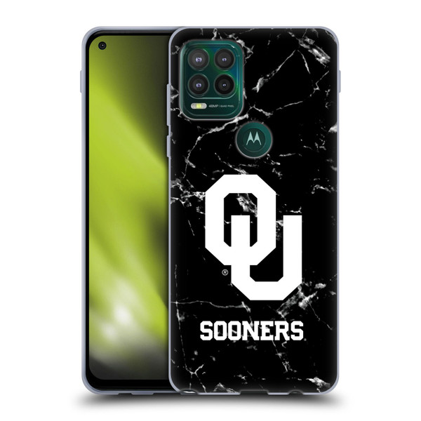 University of Oklahoma OU The University of Oklahoma Black And White Marble Soft Gel Case for Motorola Moto G Stylus 5G 2021