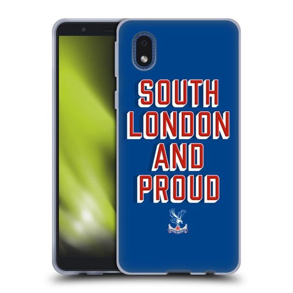 Crystal Palace FC Crest South London And Proud Soft Gel Case for Samsung Galaxy A01 Core (2020)