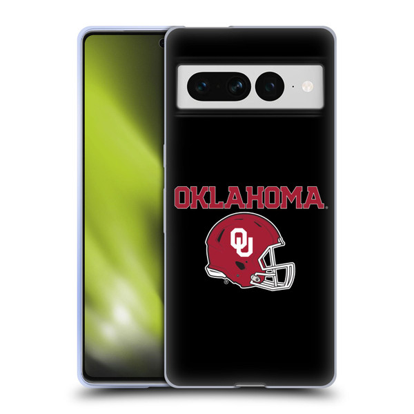 University of Oklahoma OU The University of Oklahoma Helmet Logotype Soft Gel Case for Google Pixel 7 Pro