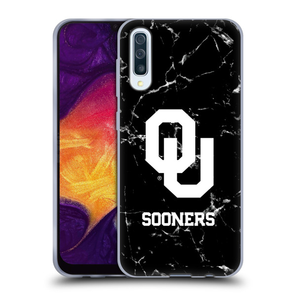 University of Oklahoma OU The University of Oklahoma Black And White Marble Soft Gel Case for Samsung Galaxy A50/A30s (2019)