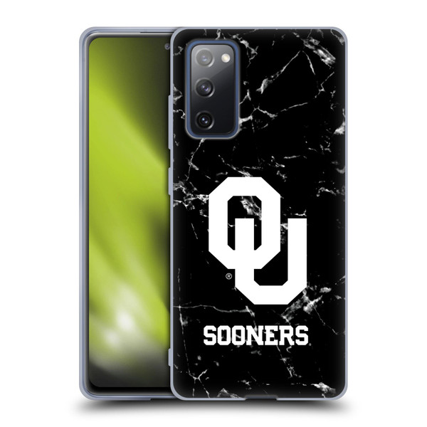 University of Oklahoma OU The University of Oklahoma Black And White Marble Soft Gel Case for Samsung Galaxy S20 FE / 5G