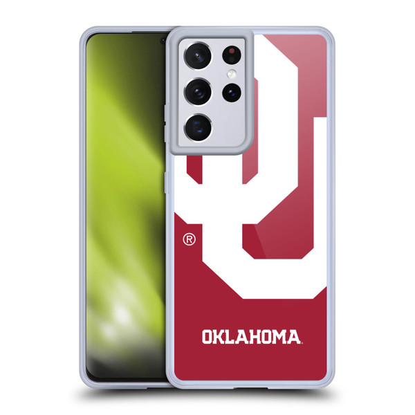 University of Oklahoma OU The University of Oklahoma Oversized Icon Soft Gel Case for Samsung Galaxy S21 Ultra 5G