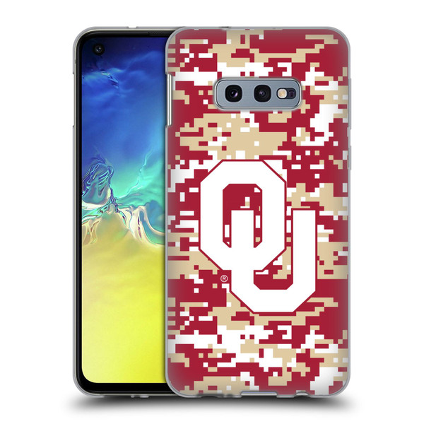 University of Oklahoma OU The University of Oklahoma Digital Camouflage Soft Gel Case for Samsung Galaxy S10e