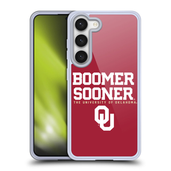 University of Oklahoma OU The University of Oklahoma Boomer Sooner Soft Gel Case for Samsung Galaxy S23 5G