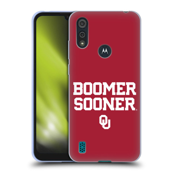 University of Oklahoma OU The University Of Oklahoma Art Boomer Soft Gel Case for Motorola Moto E6s (2020)