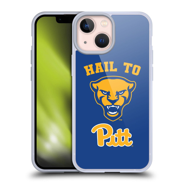University Of Pittsburgh University of Pittsburgh Art Hail To Pitt Soft Gel Case for Apple iPhone 13 Mini